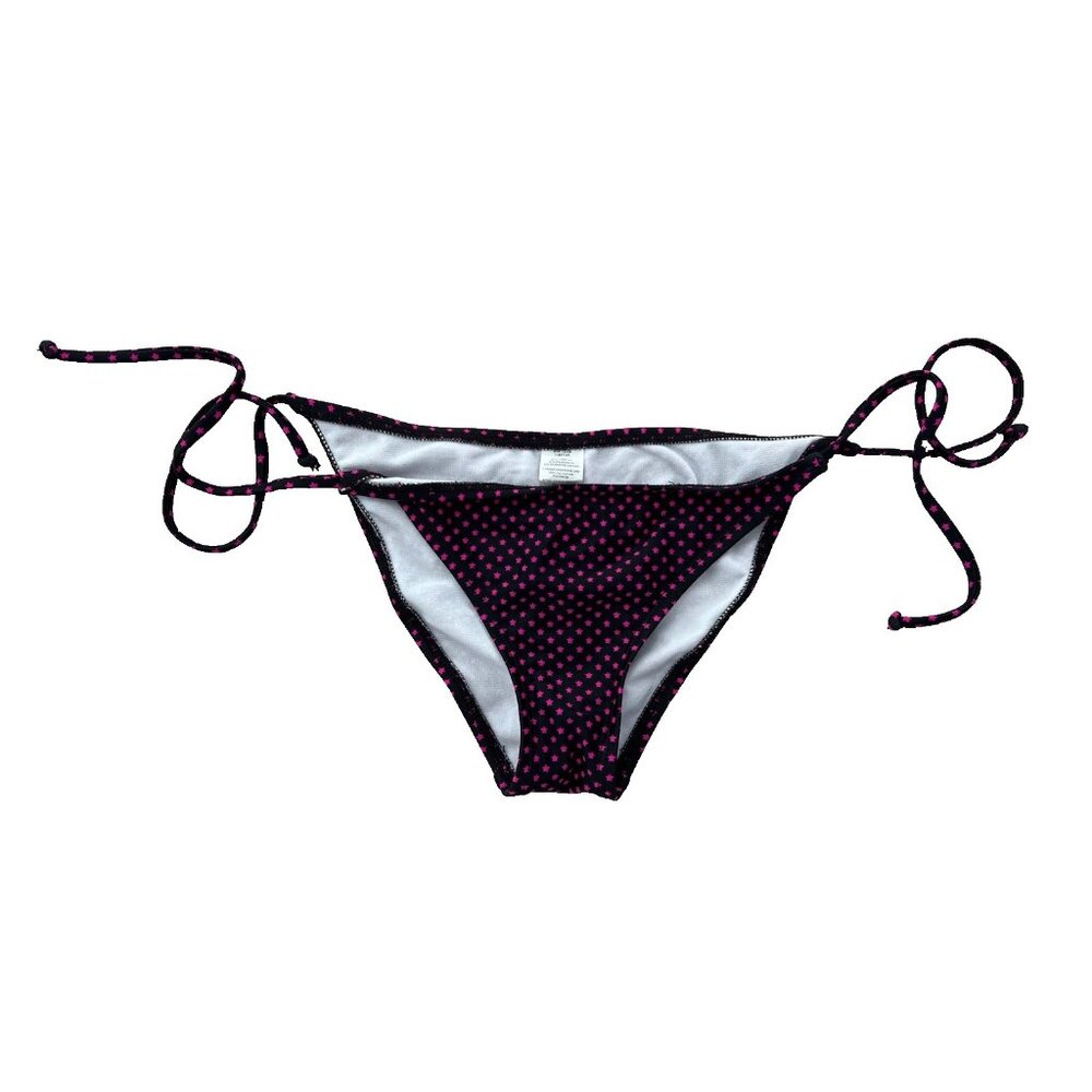 SPLIT Swim Bikini Bottom Pink Stars / Black ( M )